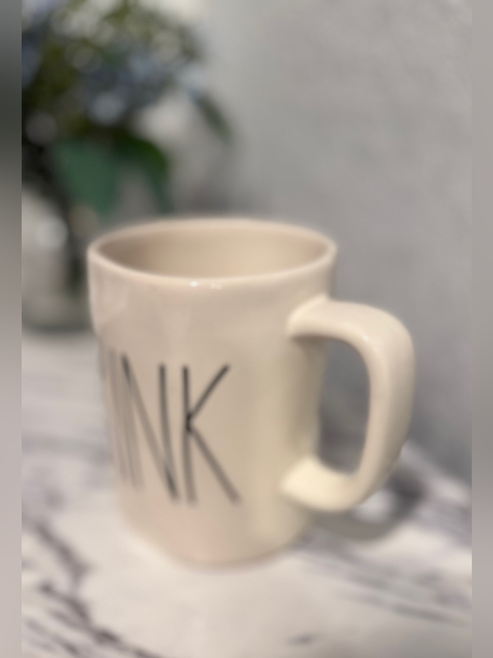 Rae Dunn DRINK Coffee Mug Farmhouse Ceramic Mug Black Lettering Kitchen Decor - Picture 3 of 7